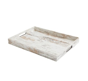 ถาดเสิร์ฟไม้สไตล์บ้านไร่พร้อมขอบที่มีปัญหาและรูปลักษณ์ที่เรียบง่ายเหมาะสำหรับงานแต่งงานของประเทศหรืองานชุมนุมที่บ้าน - Product Image 3