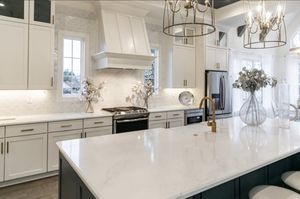 Moderno design bianco su misura per porte e porte in <span class=keywords><strong>vetro</strong></span> con design a sbalzo a isola laccato armadi da cucina - Product Image 4