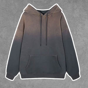 Pull à capuche unisexe grande taille High Street Cotton Fleece Washed Tie Dye Winter Digital Printing Customizable Logo Plain Men - Product Image 3