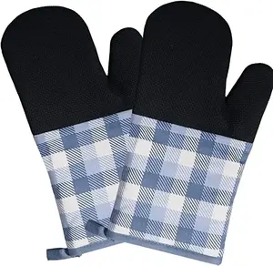 Guantes de horno con estampado de algodón 100% digital, manoplas personalizadas de calidad, venta al por mayor - Product Image 5