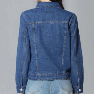 Chaqueta vaquera con capucha personalizable para mujer Juniors, Chaquetas vaqueras lavadas vintage desgastadas para mujer - Product Image 2