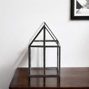 Beau terrarium en métal et en verre fait à la main pour la décoration de table de jardin de maison moderne affichage de plantes d'intérieur et d'extérieur - Product Image 4