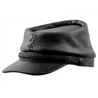 Kepi de lana con visera de cuero Sombreros de lana de alta calidad Hechos a mano Personalizados Hombres Sombreros civiles y suministro de sombreros