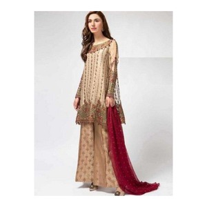 Punjabi Lawn trois pièces Costumes de point d'impression numérique et non cousu Shalwar Kameez pour les femmes - Product Image 6