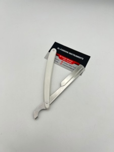Rasoir à raser personnalisé avec logo, manche en plastique léger, couleur blanche, rasoirs turcs à lame traversante pour le soin du visage des hommes - Product Image 6
