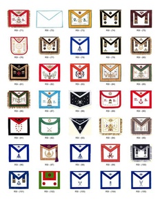 Hecho a mano de alta calidad Masonic Regalia Grand Lodge delantales y collares de cadena bordado Logotipo de Color personalizado para ocasiones de Ramadán - Product Image 3