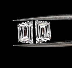 Paire de diamants trapézoïdaux cultivés en laboratoire de 3.00 carats, bague de fiançailles certifiée IGI, ensemble de couples, bijoux de forme fantaisie assortis - Product Image 3