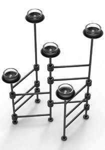 Juego de 5 Portavelas de Hierro para Velas Cónicas Decorativas - Product Image 6