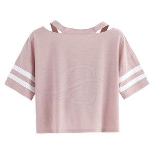 Top corto liso para mujer, Top corto ajustado, hecho en alta calidad - Product Image 2