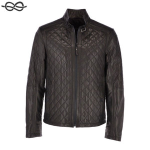 Veste de motard en cuir véritable de mouton de qualité supérieure pour homme, noire, élégante, durable, avec poche intérieure et extérieure - Product Image 1