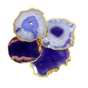 Decorative Coaster Fancy Irregular Shape Wholesale Hand Made Stylish <b>Marvelous</b> Agate Stone Table Coasters - Product Image 3
