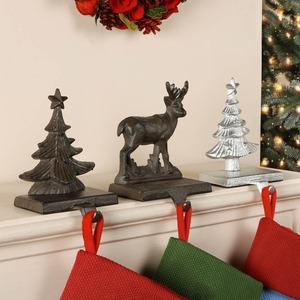 Heavy Duty Luxury Metal <b>Christmas</b> Stocking Holder <b>Tree</b> <b>Stand</b> for Fireplace Mantel Holiday Decorative Hanging Display - Product Image 3