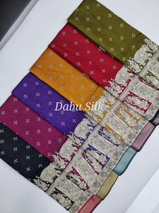 Dabu Saree ผ้าฝ้ายผ้าไหมที่มีคุณภาพที่ดีที่สุดผ้านุ่มสไตล์ทันสมัยพิมพ์ Saree กับงานแต่งงานและ Diwali ที่เหมาะสม - Product Image 5