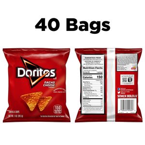 Chips de Tortilla con Sabor a Doritos, Queso Nacho, 1 Onza (Paquete de 40) - Product Image 2