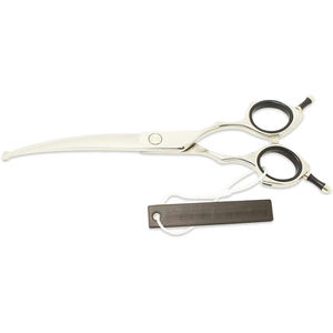 Ciseaux super russes pour animaux de compagnie Ciseaux de toilettage incurvés pour chiens Ciseaux de toilettage pour animaux de compagnie Bord émoussé Finition satinée - Product Image 3