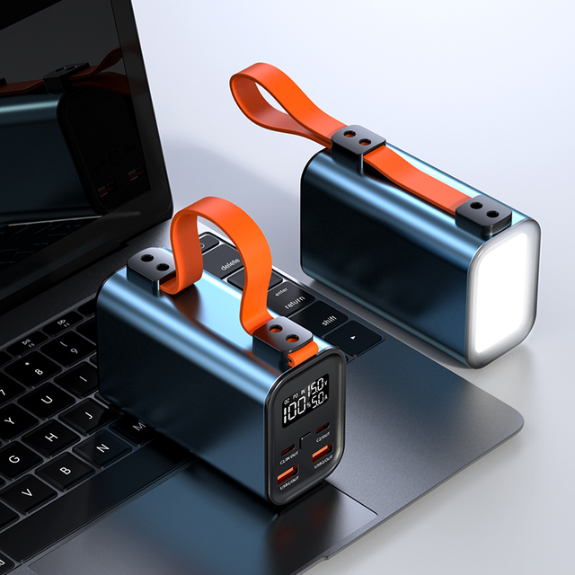 Portable Charger PD Ultra Fast Charge 100W Large Capacity Power Bank Battery with LCD Display and LED Flash Lights