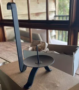 Meilleur design de décorations pour la maison Pot à bougie en métal et fer sur le thème de Noël Nouveau design Vaisselle de table Support élégant pour bougie - Product Image 3