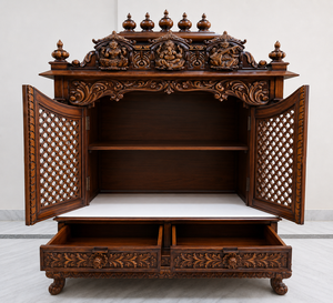 Handmade Indian Teak Wood Handicraft Temples Buy Indian Teak Wooden Temples/<b>Mandir</b> Traditional Teak Wooden Temples for Home USA - Product Image 2