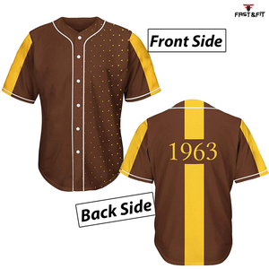 2025 nouveauté chemises de Baseball conçues sur mesure de haute qualité 100% Polyester unisexe taille adulte haut tendance nouvelle mode imprimé - Product Image 5
