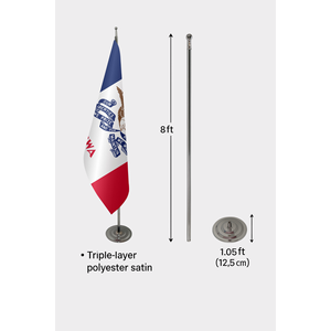 Digital-Printed Indoor <b>Flag</b> with Aluminum <b>Pole</b> Pennant Style Made of Polyester and Cloth - Product Image 6