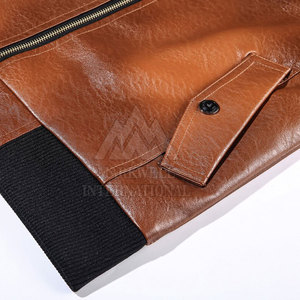 Vente directe d'usine nouvelle mode Slim Fit veste d'hiver en cuir véritable de qualité supérieure hommes en cuir mode vêtements vestes - Product Image 6