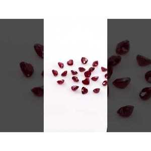 Rubis naturels africains non traités, taillés en cœur, pierres précieuses en vrac, 3 mm et 3,5 mm, haute qualité, polies, forme cœur, dos plat - Product Image 3