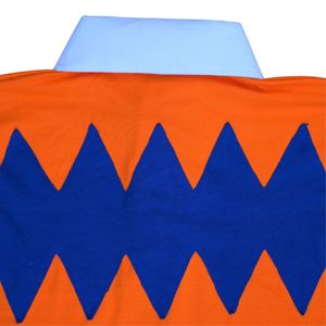 Custom Vintage Zigzag Stripe Rugby Polos Casual Sportswear Logo Organic University Camisa de manga larga para hombres-Naranja - Product Image 3