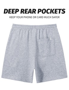 Short de sport décontracté coupe ajustée pour homme | Short respirant solide 100% coton à séchage rapide pour l'été - Product Image 2