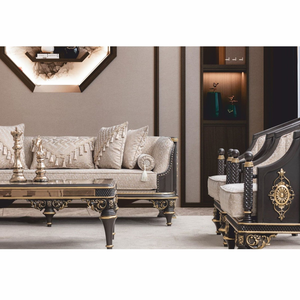 Luxury Royal Style Armchair <b>Hand</b>-Carved Gold Leaf Accent Single Sofa <b>Chair</b> for Living Room - Product Image 3