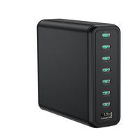 Bloc chargeur USB C 200W, station de charge rapide USB C 8 ports GaN III PPS PD 65W, adaptateur de chargeur pour ordinateurs portables et téléphones portables