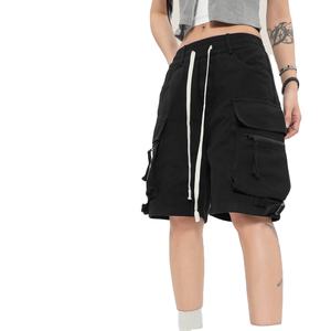 Nuevos shorts casuales de verano 2026 para mujer, shorts cargo con cordón, bolsillos, estilo urbano, holgados y extragrandes. - Product Image 2