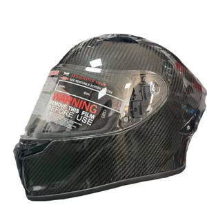 Helm Sepeda Motor Full Face Serat Karbon |   Perlengkapan Keselamatan Balap Ringan dengan Visor Anti-Kabut & Perlindungan Tahan Benturan - Product Image 1