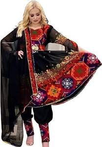 Salwar Kameez en soie élégante traditionnelle afghane pour femmes, vêtement traditionnel afghan ethnique à vendre 594 - Product Image 3