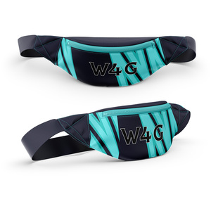 Sac banane vintage en nylon sublimé personnalisé, fermeture éclair étanche, unisexe, sac banane pour la randonnée, le jogging, avec logo personnalisé - Product Image 3