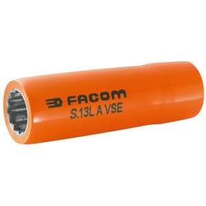 Facom VSE Series 1,000 Volt Insulated Long <b>12</b>-<b>Point</b> 1/2'' <b>Sockets</b> - Product Image 1