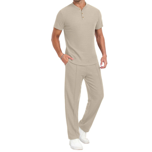 Classic Design Men Comfortable Pullover Tracksuit in Reasonable Rate High Quality Breathable Men Summer Tracksuit Set - Product Image 2