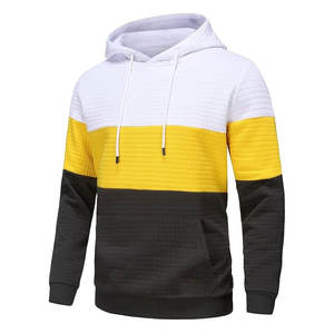 Haute qualité pas cher automne écologique poids lourd gaufré tricot Streetwear unisexe sweat à capuche personnalisable pour les hommes - Product Image 2