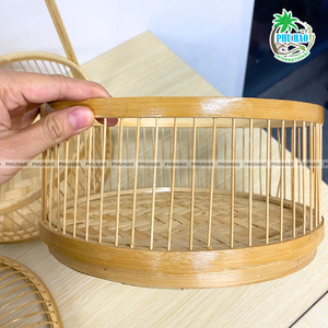 CESTA DE REGALO DE BAMBÚ DE Paja de calidad superior Elegante y funcional para múltiples usos Cestas de regalo Embalaje Decoración para el hogar - Product Image 3