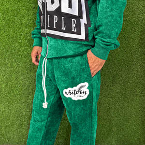 Survêtement imprimé écologique en coton, survêtement unique délavé à l'acide pour hommes, sur mesure, de haute qualité pour adultes - Product Image 5