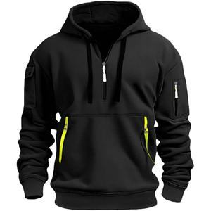 Sudaderas con capucha de hombre logotipo personalizado en blanco 400gsm algodón de alta calidad sudadera polar ropa de calle de gran tamaño Sudadera con capucha de peso pesado - Product Image 6