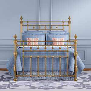 Estructura de cama de latón antiguo para decoración de dormitorio de estilo herencia con construcción sólida, estilo tradicional y comodidad de lujo. - Product Image 1