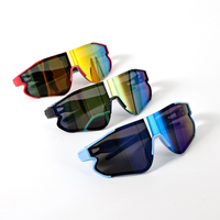 Lunettes de soleil de cyclisme pour enfants 2025 UV400, coupe-vent, monture intégrale en PC, protection UV complète, lunettes de sport colorées