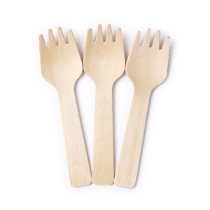 ส้อมไม้ใช้แล้วทิ้งขนาด 95 มม. สำหรับของหวานและสลัดขนาดเล็ก ขายส่ง - Product Image 4