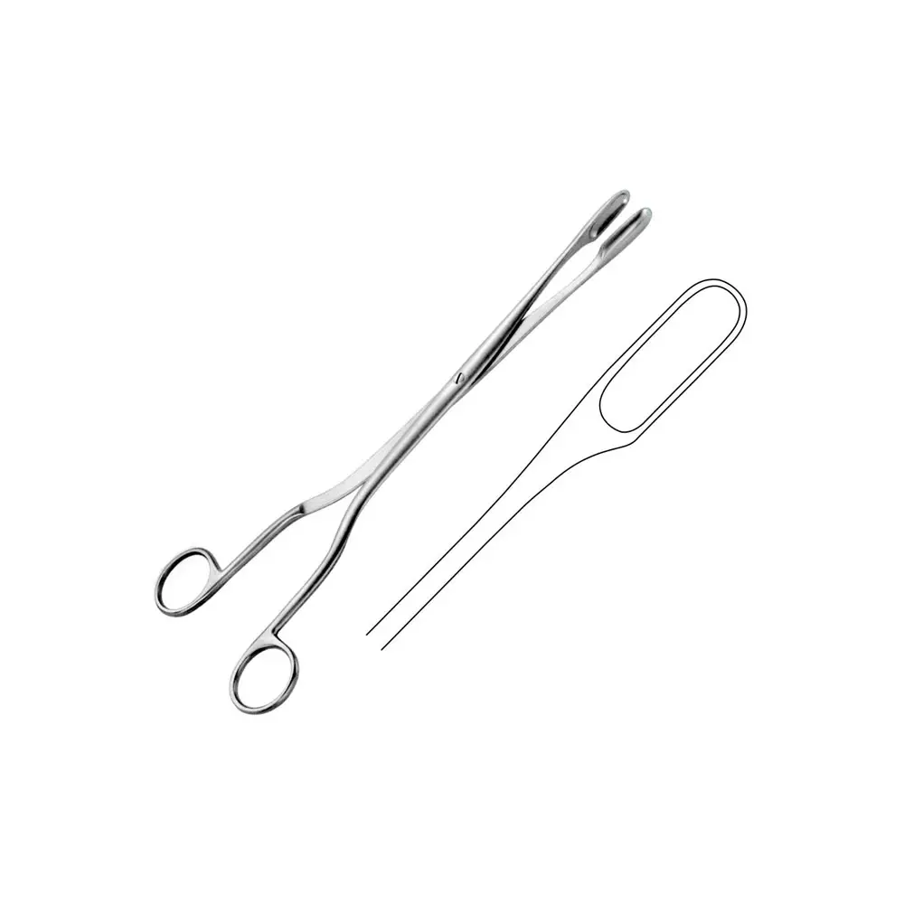 Pinza per placche e ovini strumenti per chirurgia di semicricia e ginecologia dritto Fig #1-8 mm /28 cm - 11"