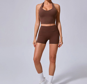 สปอร์ตบราสายคาดไขว้หลังสำหรับผู้หญิงเสื้อผ้าฟิตเนสแห้งเร็วสายคล้องคอเซ็กซี่ใหม่ - Product Image 2