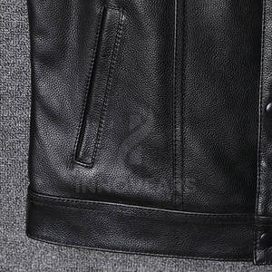 Veste gilet en cuir véritable sans manches pour femmes de meilleure qualité pour l'automne hiver tissu tricoté avec remplissage en coton pour vêtements d'extérieur - Product Image 6