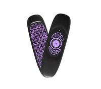 Mini Teclado Inalámbrico con Retroiluminación de Arcoíris C120, Código Fijo, Plástico, Control Remoto con Control por Voz para Android Smart TV, 1 Año de Garantía