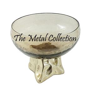 Bol moderne avec support pour ustensiles de cuisine, Table de Cluster de cuisine en métal et en verre, produits décoratifs de forme ronde bols faits à la main - Product Image 1