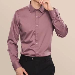 เสื้อเชิ้ตผู้ชายแขนยาวผ้าฝ้ายออร์แกนิกระบายอากาศได้ดี100% - Product Image 1