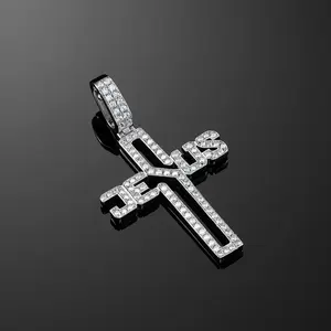 Pendentif Hip Hop personnalisé pour homme, en alliage plaqué or, serti de diamants CZ, style bling-bling - Product Image 3